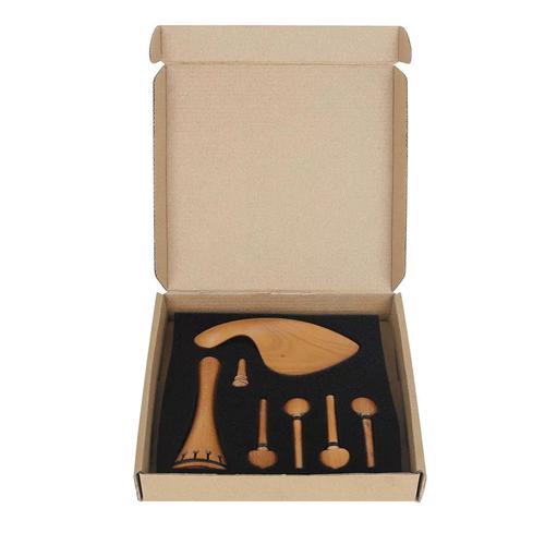 專用小提琴配件套裝4/4蘇木鑲烏木4件套拉弦板腮托弦軸尾釘樂器-淘寶